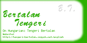 bertalan tengeri business card